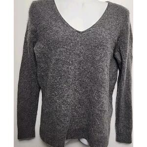 41 Hawthorn 100% Cashmere V-neck Sweater Women Medium Gray L/S